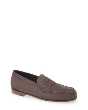 J.M. Weston Animation 180 Penny Loafer - Brown