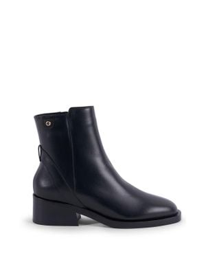 Stinaa.j Charlotte Orthopedic Leather Booties - Blue