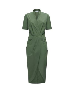 Callas Milano Bali Wrap Shirtdress - Green