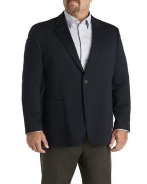 JV Reflex Big & Tall Classic Knit Blazer - Blue