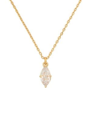 Kate Spade Signature Solitaire Cubic Zirconia Pendant Necklace - Metallic