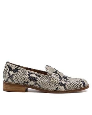 Andrea Gomez Camila Leather Loafer - Gray