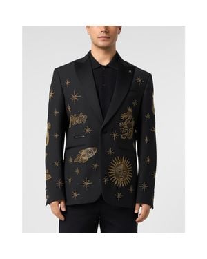 Philipp Plein Blazer Patches Zodiac - Black