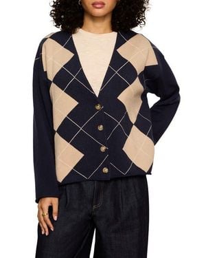 Sanctuary Arden Argyle Cardigan - Blue