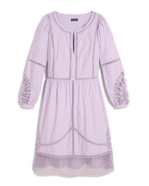 Vineyard Vines Open Stitch Inset Long Sleeve Dress - Purple
