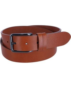 Ibex England Casual 35Mm Belt With Double Loop Keeper - Brown