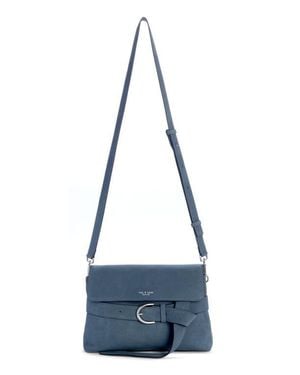 Rag & Bone Lexington Flap Suede Crossbody Bag - Blue