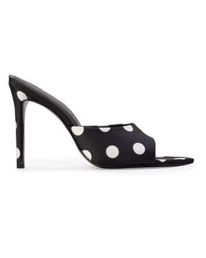 Black Suede Studio Bella 100 Mule - Black