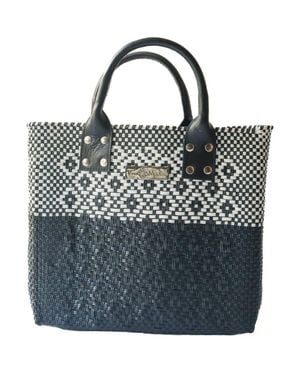 Tin Marin Large Woven Crossbody Bag - Blue