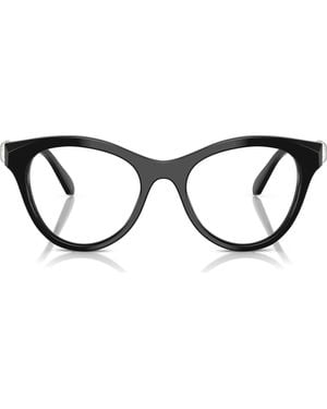 Swarovski 50Mm Round Optical Glasses - Black