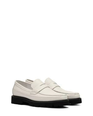 MARC NOLAN Adler Lug Sole Penny Loafer - White