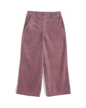 Seasalt Cornwall Asphodel Crop Wide Leg Corduroy Pants - Purple