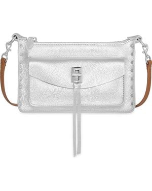 Rebecca Minkoff Mini Darren Leather Crosssbody Bag - White