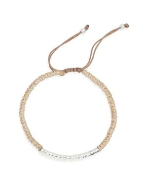 Caputo & Co. Hammered Tube Bracelet - White