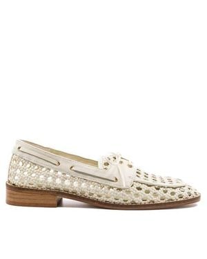 Andrea Gomez Carla Leather Loafer - Natural