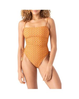 Roxy Ray Of Sunshine Bandeau One-Piece Swimsuit - Orange