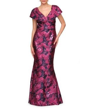 JS Collections Aurelia Mermaid Gown - Red