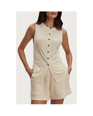 Varley Latia Button-Up Tank - Natural