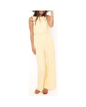 Petal & Pup Brenna Cotton Gauze Jumpsuit - Natural