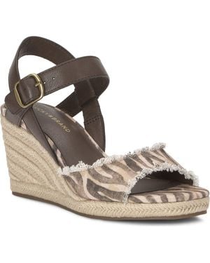 Lucky Brand Mindra Espadrille Wedge Sandal - Metallic