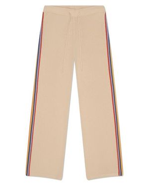 MAVRANS Recycled Blend Striped Drawstring Pants - Natural