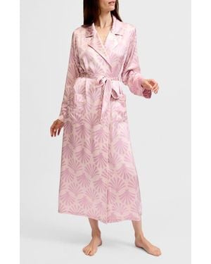 Petite Plume Silk Robe - Pink
