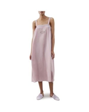 Mango Embroidered Lace Trim Nightgown - Pink