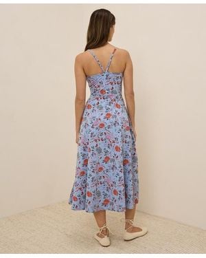 Pact Fit & Flare Midi Dress - Blue