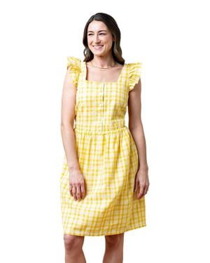 Hope & Henry Flutter Sleeve Sun Dress - Metallic