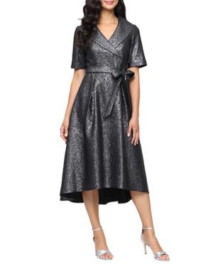 sachin and babi light blue dress Alex Evenings Crinkle Stretch Taffeta Mermaid Gown main image 1
