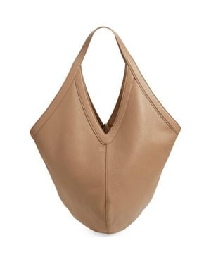 Mansur Gavriel Soft M Leather Hobo Bag - Brown