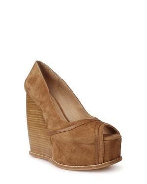 Zigi Domenika Peep Toe Platform Wedge Sandal - Brown