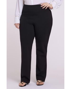 NYDJ Sculpt-Her Pull-On Straight Leg Ponte Pants - Black