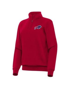Antigua Buffalo Bills Victory Quarter-Zip Top - Red