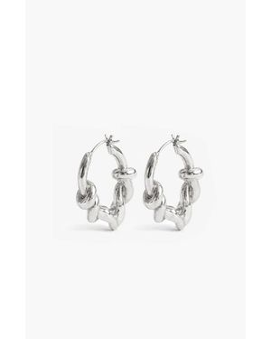 Yoj Knotted Maxi Hoops - Metallic