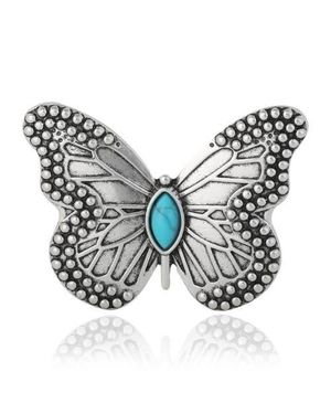 Jessica Simpson Butterfly Pin With Accent - Blue
