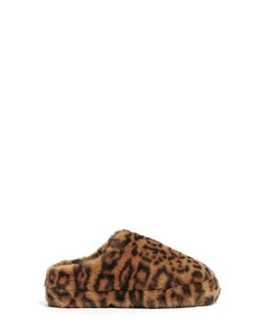 Apparis Misha Faux Fur Mule Slipper - Brown