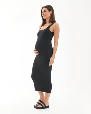 Ripe Maternity Luxe Knit Contour Dress - Blue