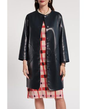 Frances Valentine Mod Jacket Faux Leather - Blue