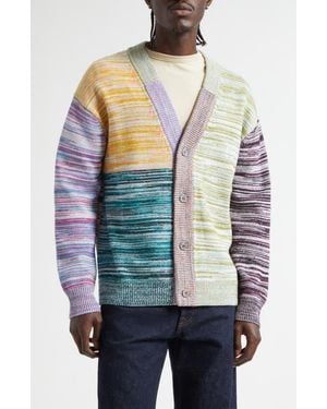 Waste Yarn Project Pat Colorblock Space Dye Cardigan - Blue