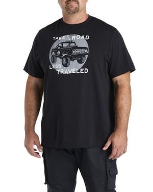 Life Is Good. Big & Tall Take The Road Graphic Tee - Black