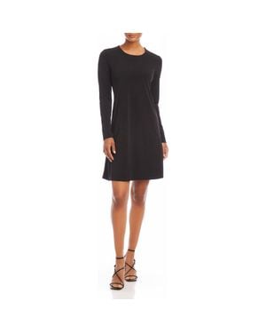 Karen Kane Long Sleeve Travel Jersey Minidress - Black