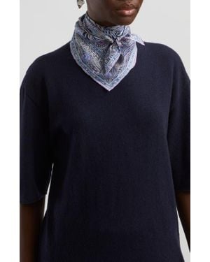 Liberty Hera Silk Square Scarf - Blue