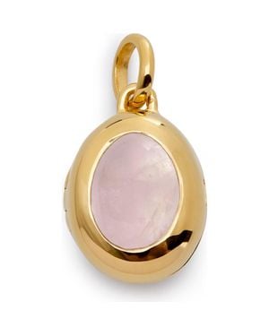 Monica Vinader Birthstone Locket Pendant - Metallic