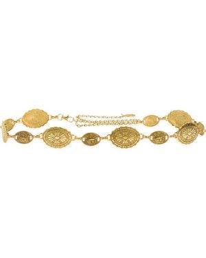 BP. Festival Engraved Medallion Belt - Metallic