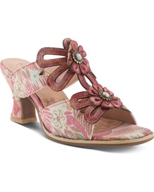 Spring Step Alania Garden Floral Sandal - Pink