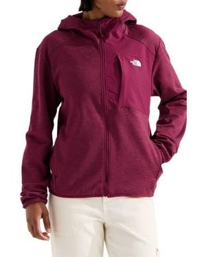 The North Face Performance Fleece Full Zip Hoodie Jacket - Red