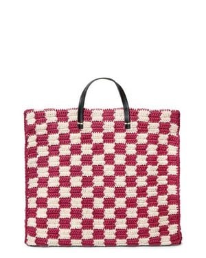 Clare V. Simple Crochet Tote - Red