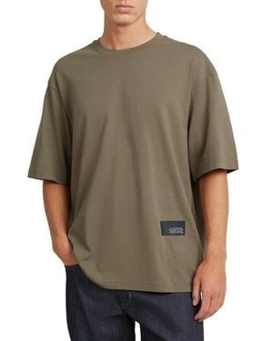 G-Star Badge Boxy Organic Cotton T-Shirt - Green