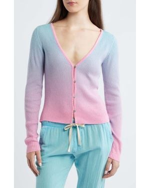 Rip Curl Catalina Ombré Button-Up Cardigan - Pink